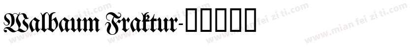 Walbaum Fraktur字体转换